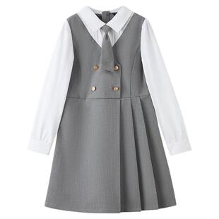 【零染科技】eland kids衣恋童装女童连衣裙26年秋新品开学演出服