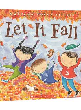英文原版 Let It Fall 秋季落叶飘 感知秋天的色彩 儿童英语启蒙亲子阅读 艺术绘本 英语单词汇阅读提升 英文版 进口原版书籍