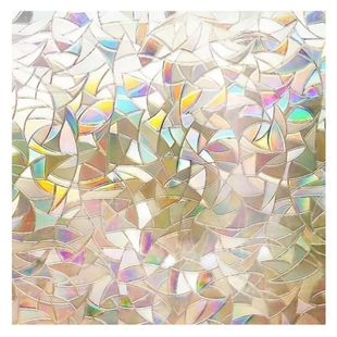 花卉无胶透明水晶板茶几垫玻璃冰晶防晒隔热帘膜艺术玻璃贴膜