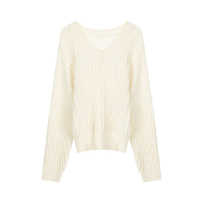 Lagogo软糯亮丝慵懒风毛针织衫