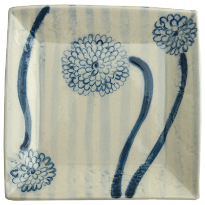 自营日本宗山窑陶瓷四方热菜盘