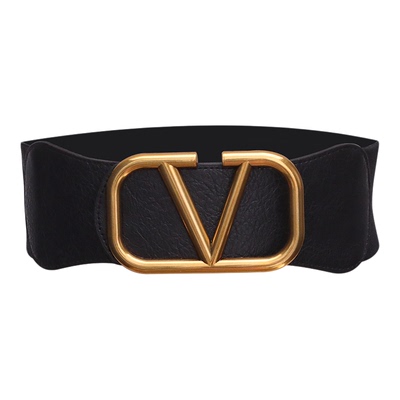 设计感女士腰带装饰连衣裙配裙子