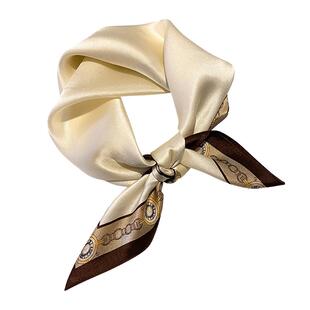 真丝小方巾丝巾女士2026新款护颈围巾围脖系脖轻奢高级感杭州高端