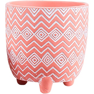 网红创意红陶三脚带脚多肉老桩仙人掌绿植盆栽大号透气陶土瓷花盆