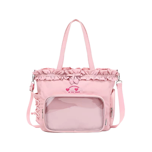 meowbunny甜心痛 托特包少女大学生上课包通勤逛街大容量斜挎痛包