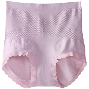 高腰收腹提臀胖妹妹200斤一片式无痕无缝裸感大码女内裤高弹不勒