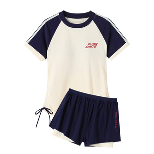 回力分体泳衣女大码微胖MM2025新款显瘦遮肉女孩运动保守游泳衣