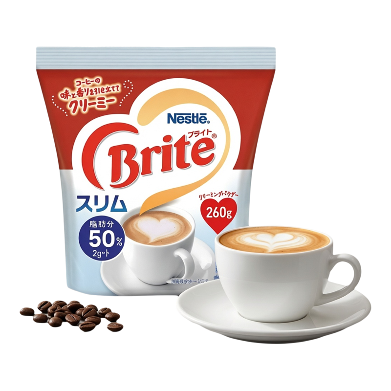 雀巢咖啡香港进口日本BRITE咖啡伴侣下午茶早餐低糖低脂袋装260克