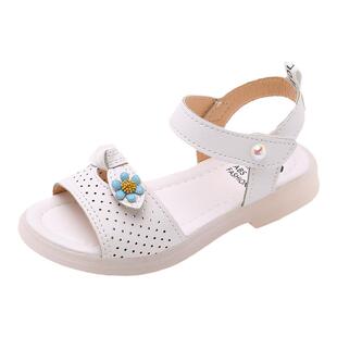 正品女童凉鞋2024新款韩版百搭中大童小女孩公主鞋露趾软底透气爆