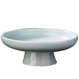 新中式高脚茶点盘供盘景德镇高足点心盘禅意干果坚果水果盘凉菜盘