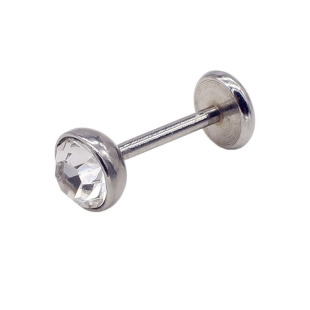 钛钢碗钻包钻插入式平底唇钉插针前耳轮钉耳屏钉小耳朵钉细针耳钉