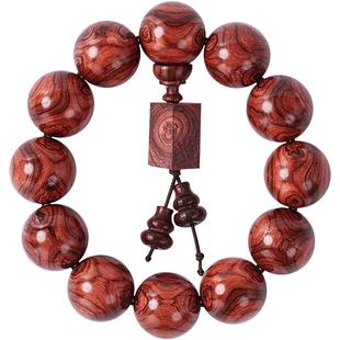 海南黄花梨手串2.0 老料鬼脸鬼眼油梨老料佛珠手链男女情侣款念珠