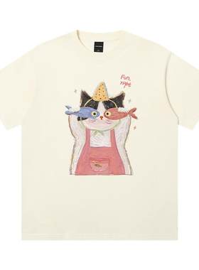 丛林老虎&插画师联名小猫咪T恤