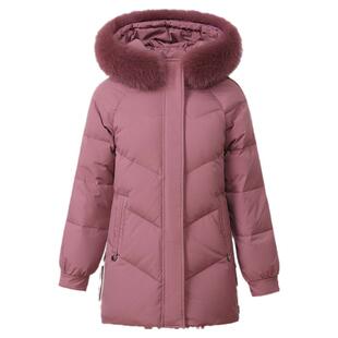 雪中飞羽绒服女中长款时尚洋气妈妈冬装2026新款冬季加厚毛领外套