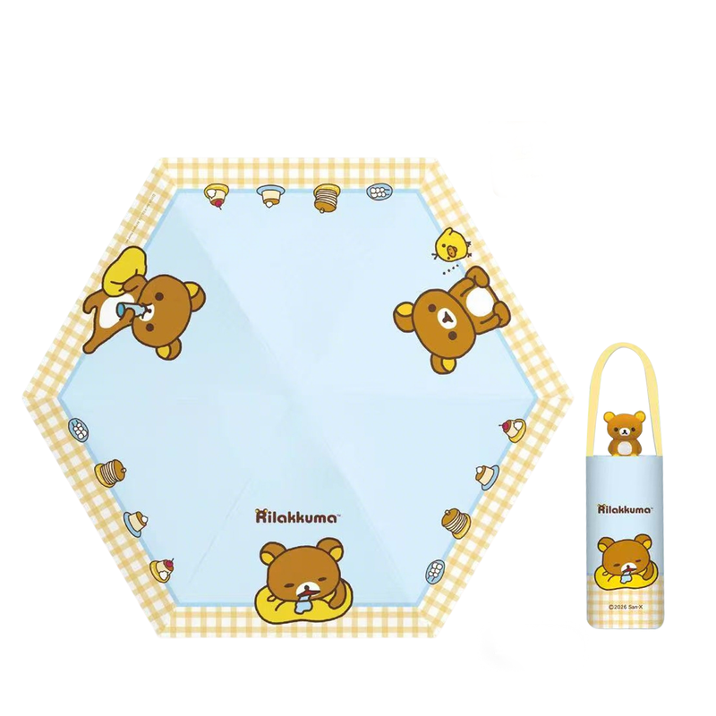 轻松熊正版授权卡通五折伞可爱晴雨伞防晒黑胶小巧便携遮阳伞萌系