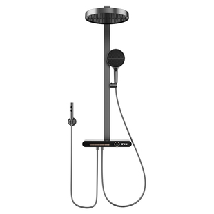 【新品】上杉S8Max枪灰极简带顶喷增压花洒家用浴室淋浴花洒套装