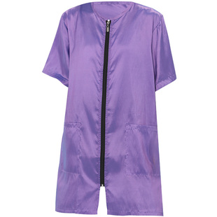 长袖理发店围裙发廊专用高档剪发烫染焗油理发师工作服防水不沾发