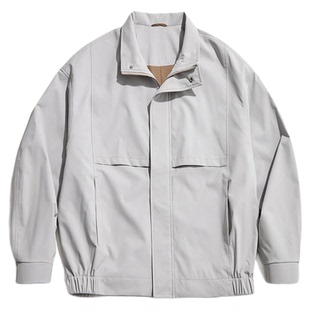 海上公路三防休闲夹克男26年春季阔版轻户外通勤无帽立领上衣外套