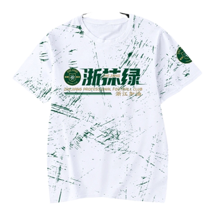 浙江队浙江绿城足球迷服速干短袖T恤衫男女冰丝感半袖体恤可定制
