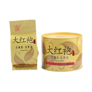 宝城素礼大红袍茶叶50g浓香型岩茶乌龙茶罐装礼盒小泡装A501