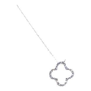 TXL幸运四叶草项链女18.K玫瑰金镶钻锁骨链纯银镂空吊坠气质ins风