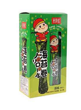 食亦欢海苔卷28.8g单盒装解馋小零食儿童香脆紫菜即食休闲零食