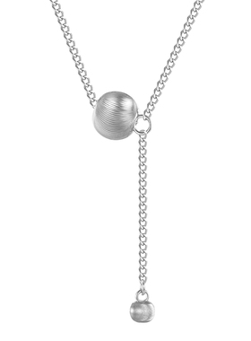 戴银坊S999银闪耀光珠锁骨链