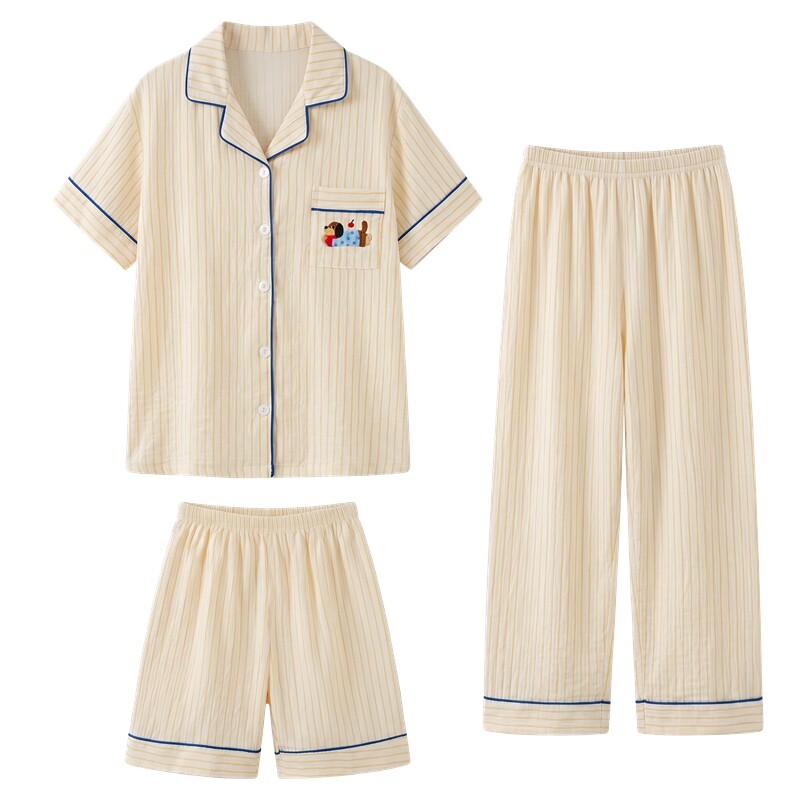 三件套男童夏季云朵棉短袖家居服