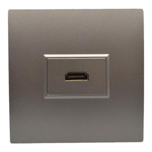 灰色86型直头hdmi面板4K高清延长线插座 多媒体2.0高清数字电视