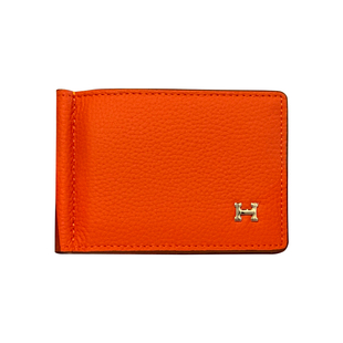 H家卡包美金夹短款真皮对折卡夹欧美男士商务女头层牛皮2025新款