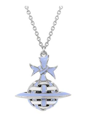 西太后立体土星蝴蝶结丝带项链女