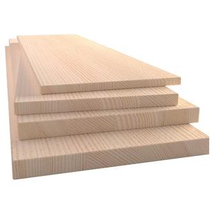 木板实木隔层片松木板材桌面一字隔板置物架分层长条餐桌面板