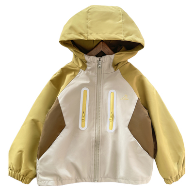 保暖男童加绒外套秋冬连帽冲锋衣