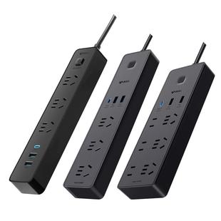 公牛插座usb智能快充插排黑色带线多功能充电插板排插带c接线板