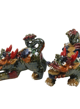 风水吉祥物公仔摆件石湾陶瓷