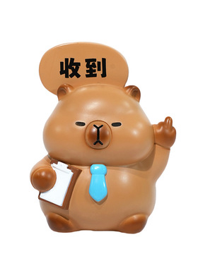 卡皮巴拉卡通桌面小摆件树脂可爱
