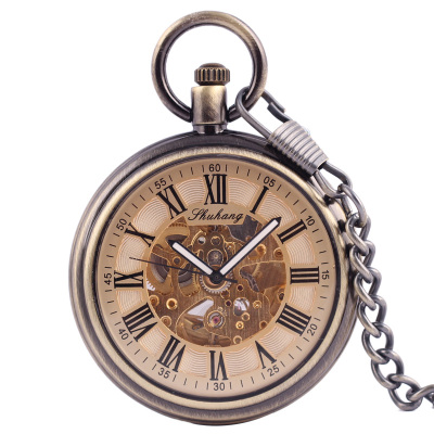 全自动罗马情侣吊坠项链机械怀表