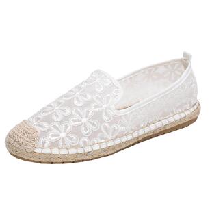 渔夫鞋女夏季透气2025新款一脚蹬布鞋软底不累脚休闲老北京帆布鞋