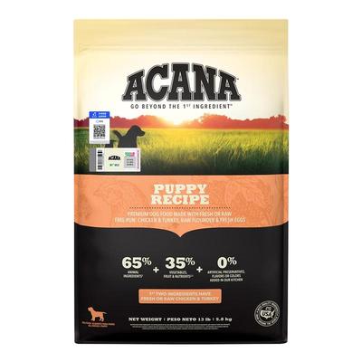 ACANA爱肯拿幼犬狗粮美国进口无谷鸡肉味小颗粒小型犬专用犬粮6kg