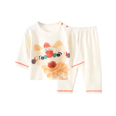 柠檬爬爬春秋纯棉中国风