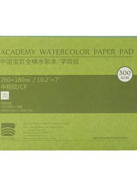 宝虹水彩纸300g美术专用官方正品