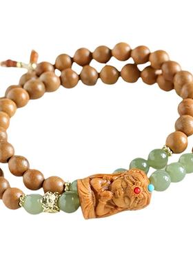 晶禧汇和田玉桃木扎基拉姆手串