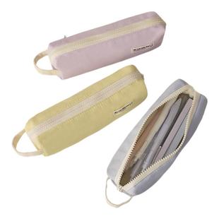 圆本文具收纳包高颜值简约尼龙笔袋化妆刷多功能化妆包便携式旅行