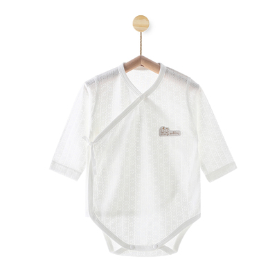 竹纤维婴儿连体衣长袖包屁衣夏季