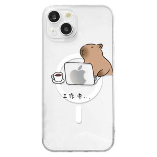 水豚手机壳适用iphone16promax新款magsafe磁吸苹果15plus卡皮巴拉14打工人13mini12创意16pm男女款17air透明