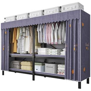 新款免安装一体式简易组装卧室家用布衣柜加厚出租房结实耐用衣橱