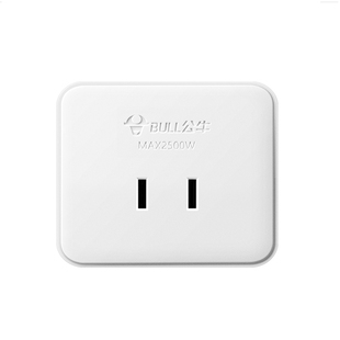 公牛电源小明装面板插座GN-Z1插二孔2脚单相10A排插无线家用插排