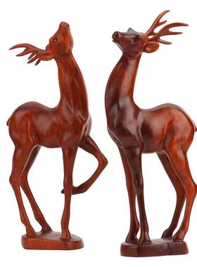 实木麋鹿客厅卧室办公桌手工艺品