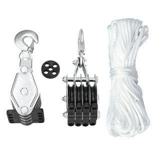 toyo-intl8倍省力吊装动滑轮组 导绳器轴承手拉滑轮钩小吊机空调