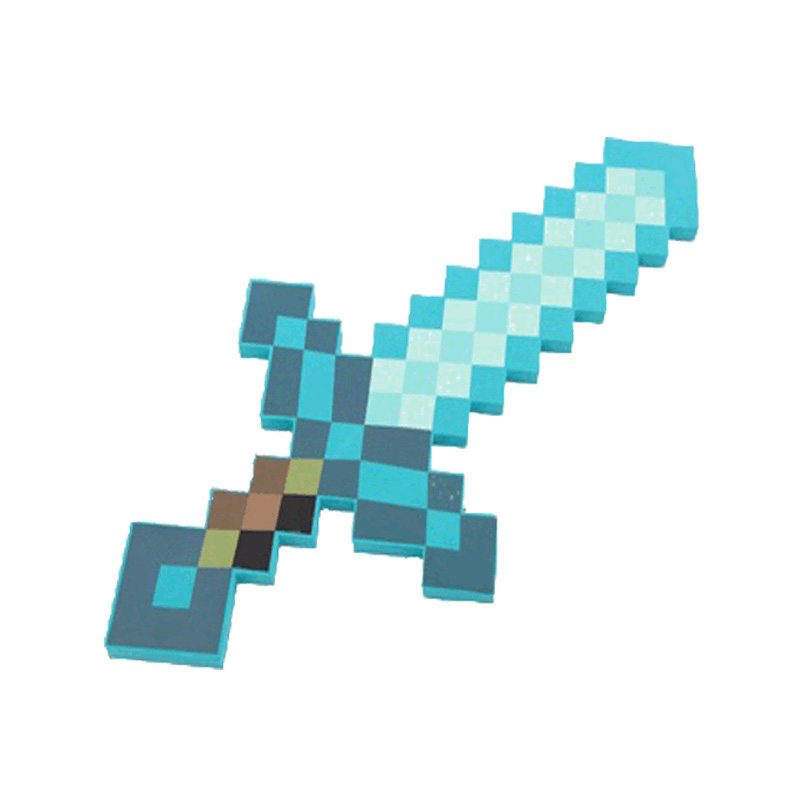 Minecraft我的世界游戏周边玩具钻石剑镐斧头模型泡沫剑武器道具